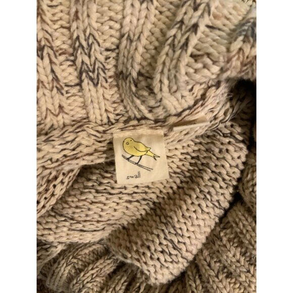 Yellow Bird Anthropologie Tan Asymmetrical Rib Knit Cardigan, Size Small - Picture 5 of 5